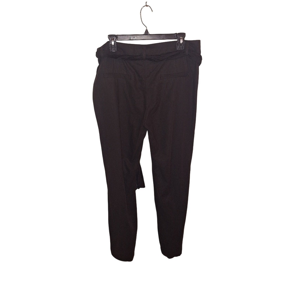 Venus Black Linen Blend Tie Waist‎ Sailor Style Pants Women's Size 12 - Picture 2 of 7